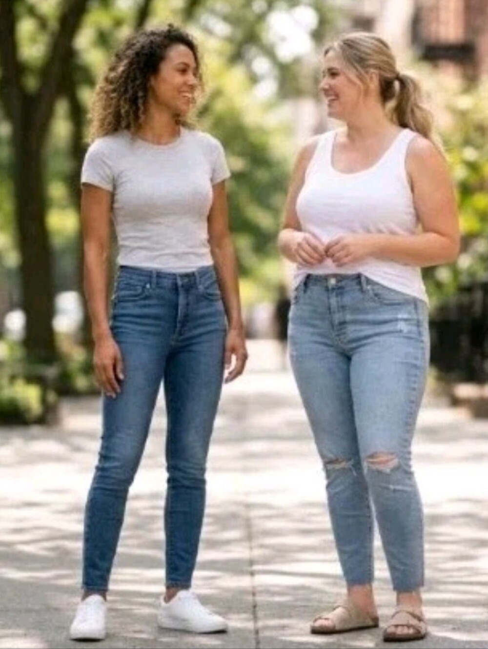 Lot of 2 Express Skinny Ankle Jeans Mid Wash & Light Wash Distressed Size 10R